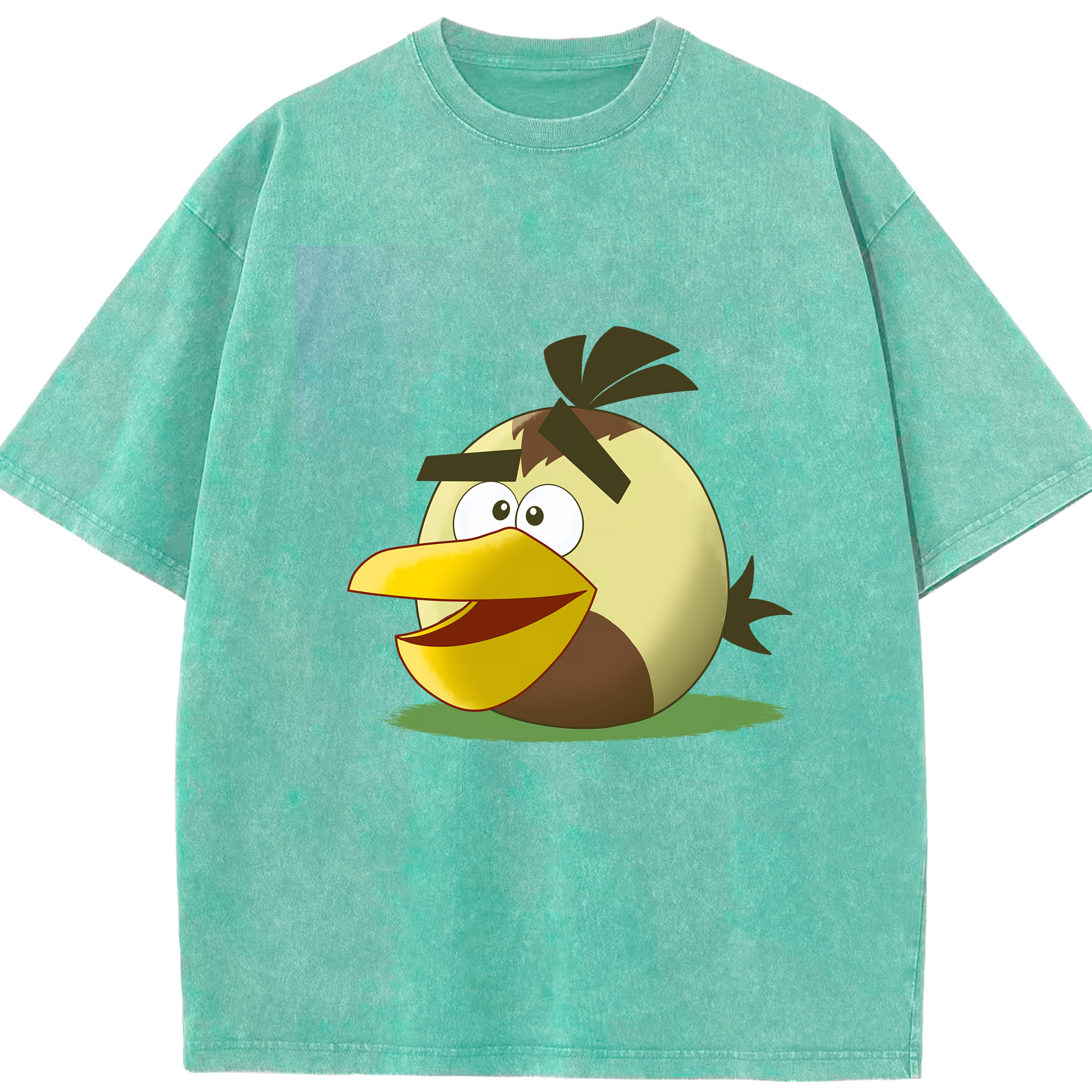 （画像用） Angry Birds アングリーバード 綿100% ヴィンテージ風 半袖Tシャツ（フロントプリント）